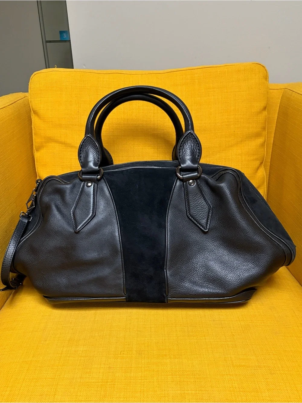 GUC Burberry Leather Satchel Bag
